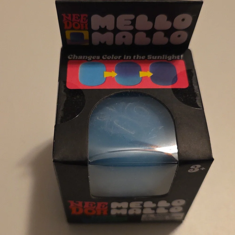 NeeDoh Mello Mallo Squishy Toy Set Of 2 ORANGE And BLUE - Picture 8 of 8